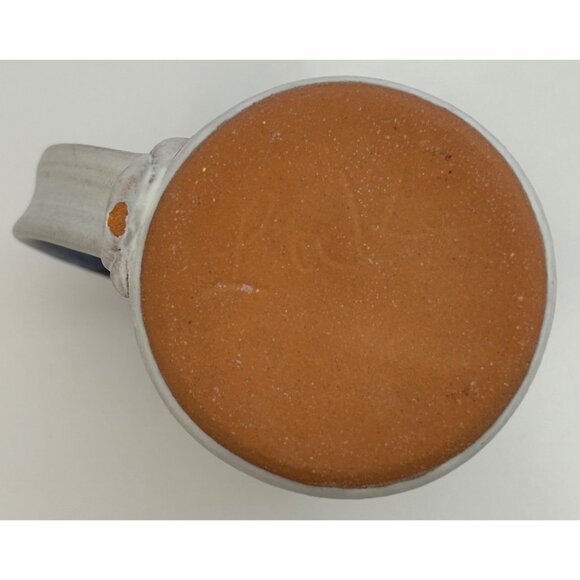 Pottery Mug Cup Black Glaze Brown Horse Motif Farmhouse Western Cottagecore Boho - Picture 9 of 12